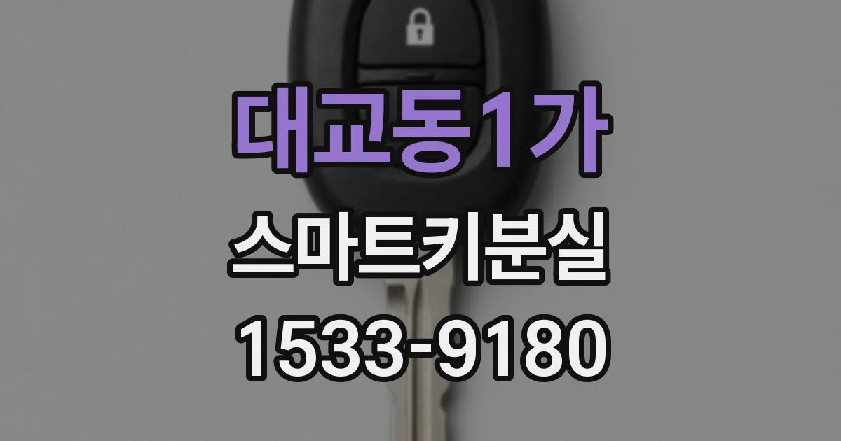 대교동1가 스마트키분실