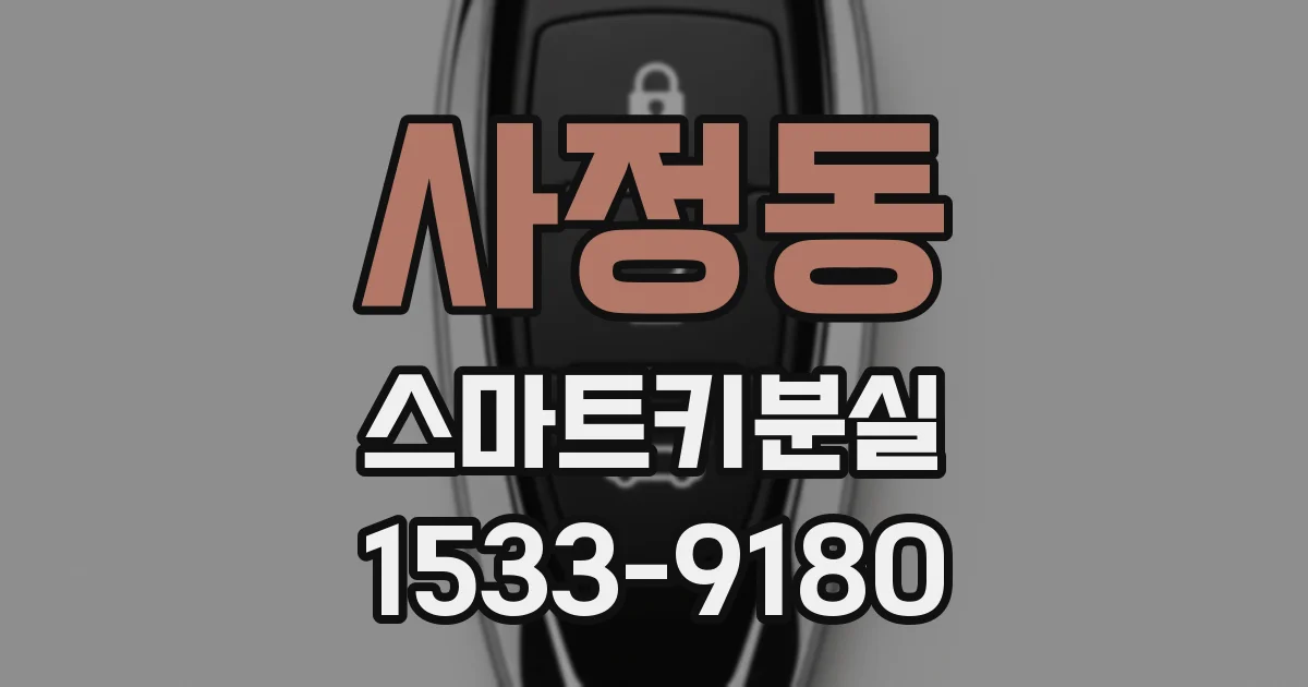 사정동 스마트키분실