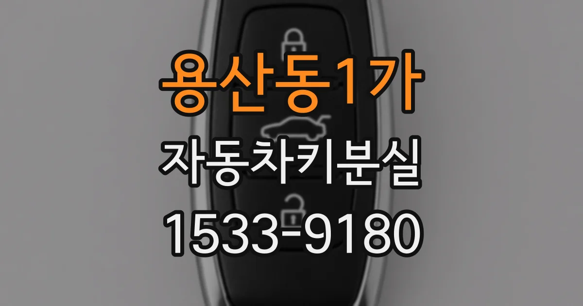 용산동1가 자동차키분실