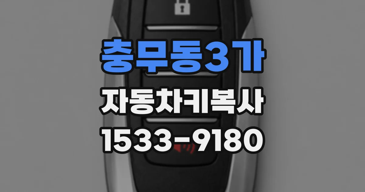 충무동3가 자동차키복사