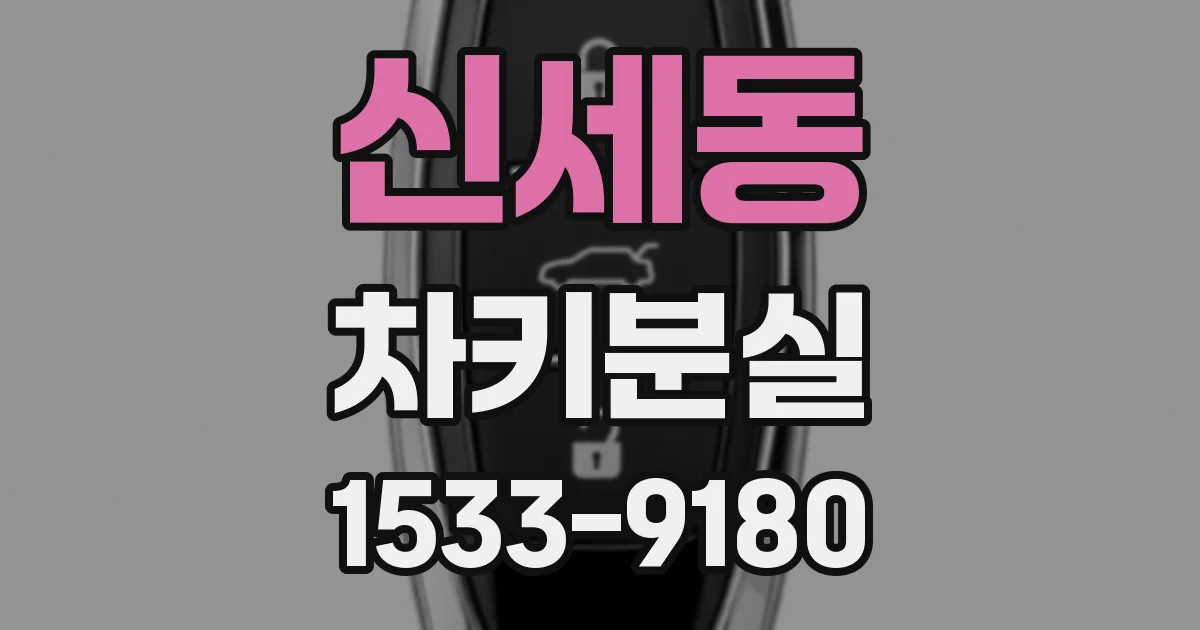 신세동 차키분실