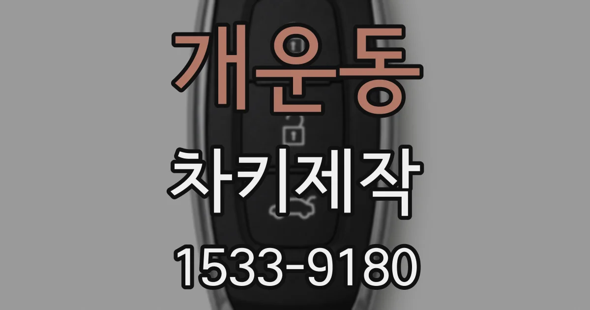 개운동 차키제작