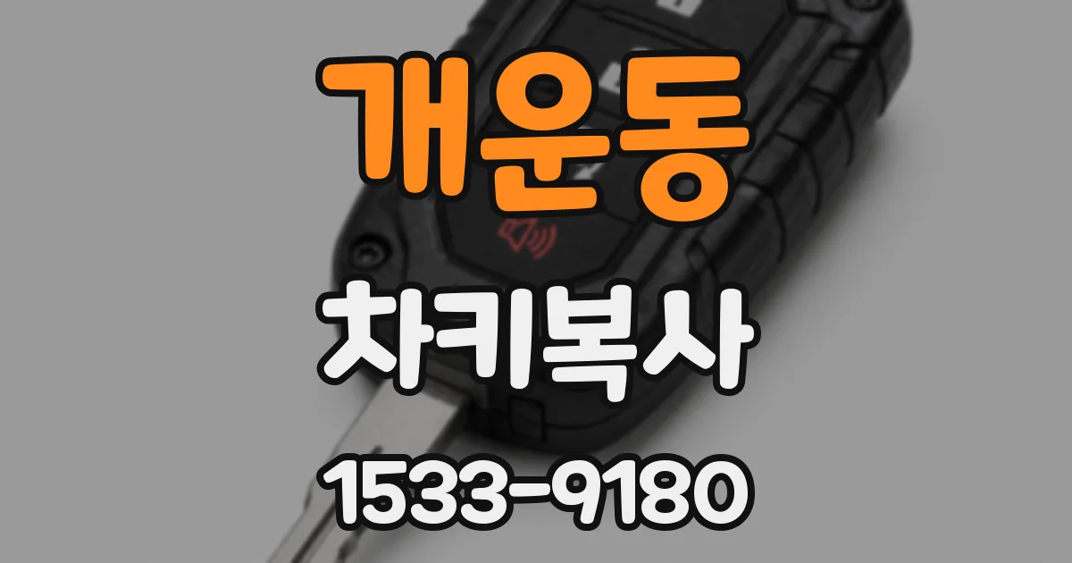 개운동 차키복사
