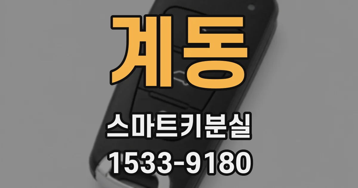 계동 스마트키분실