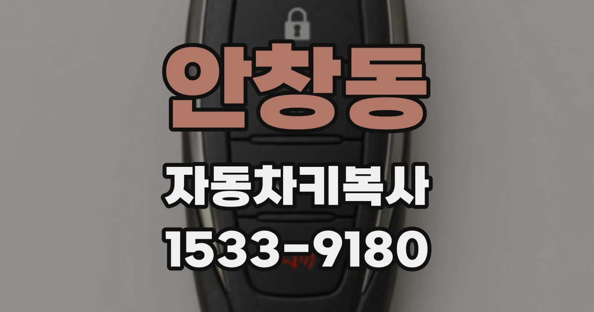 안창동 자동차키복사