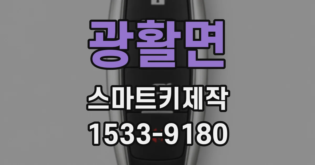 광활면 스마트키제작