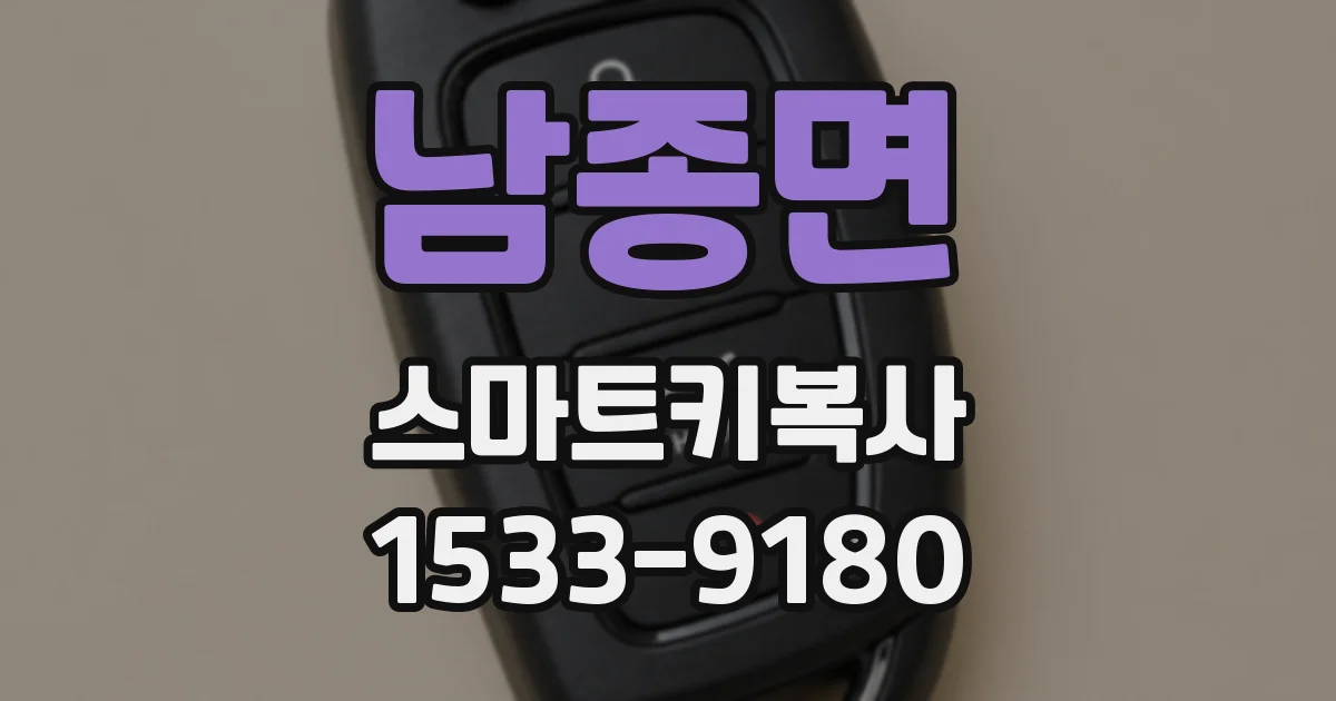 남종면 스마트키복사