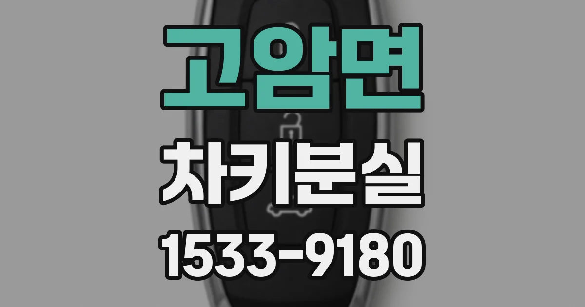 고암면 차키분실