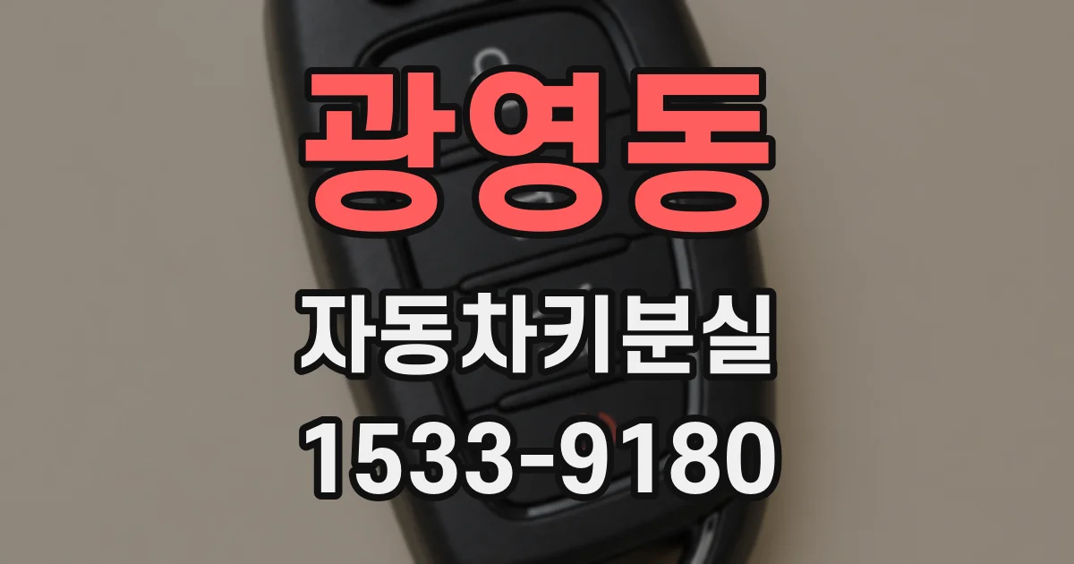 광영동 자동차키분실