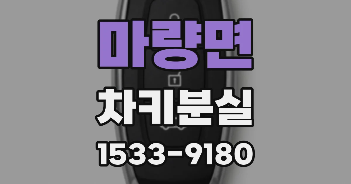 마량면 차키분실