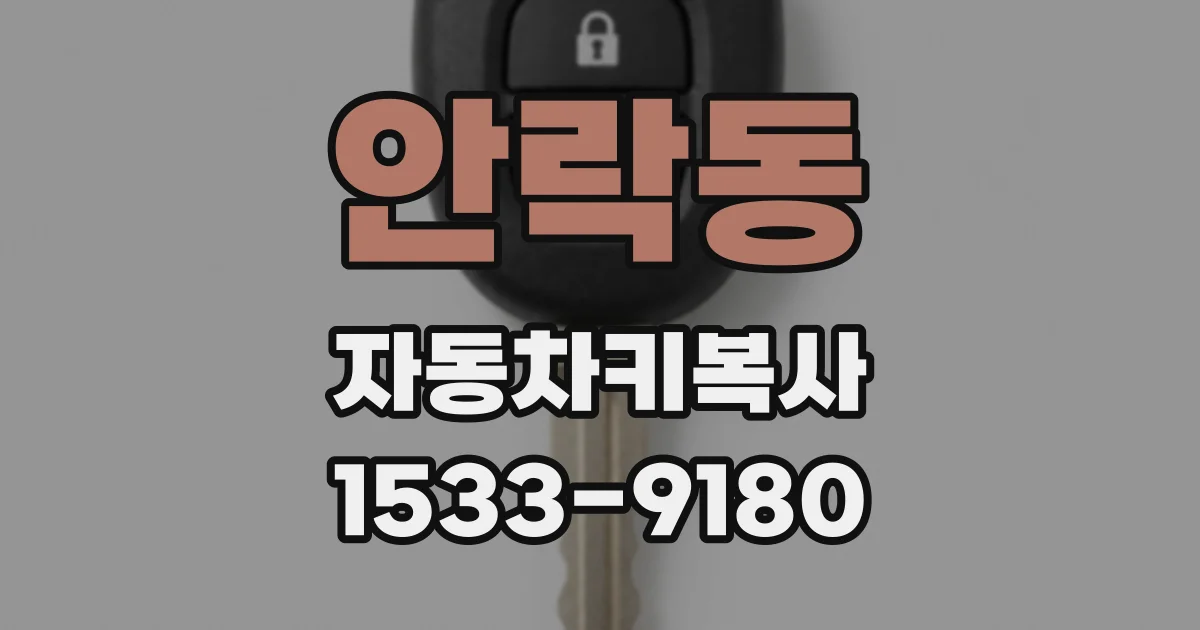안락동 자동차키복사