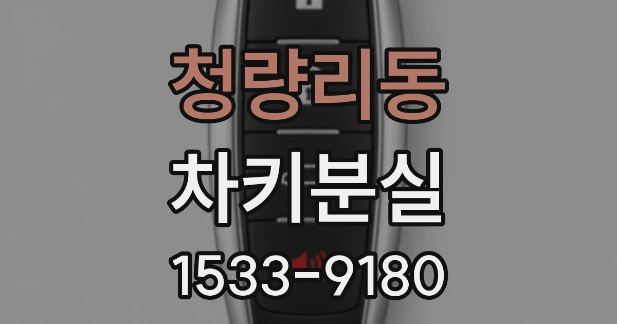 청량리동 차키분실