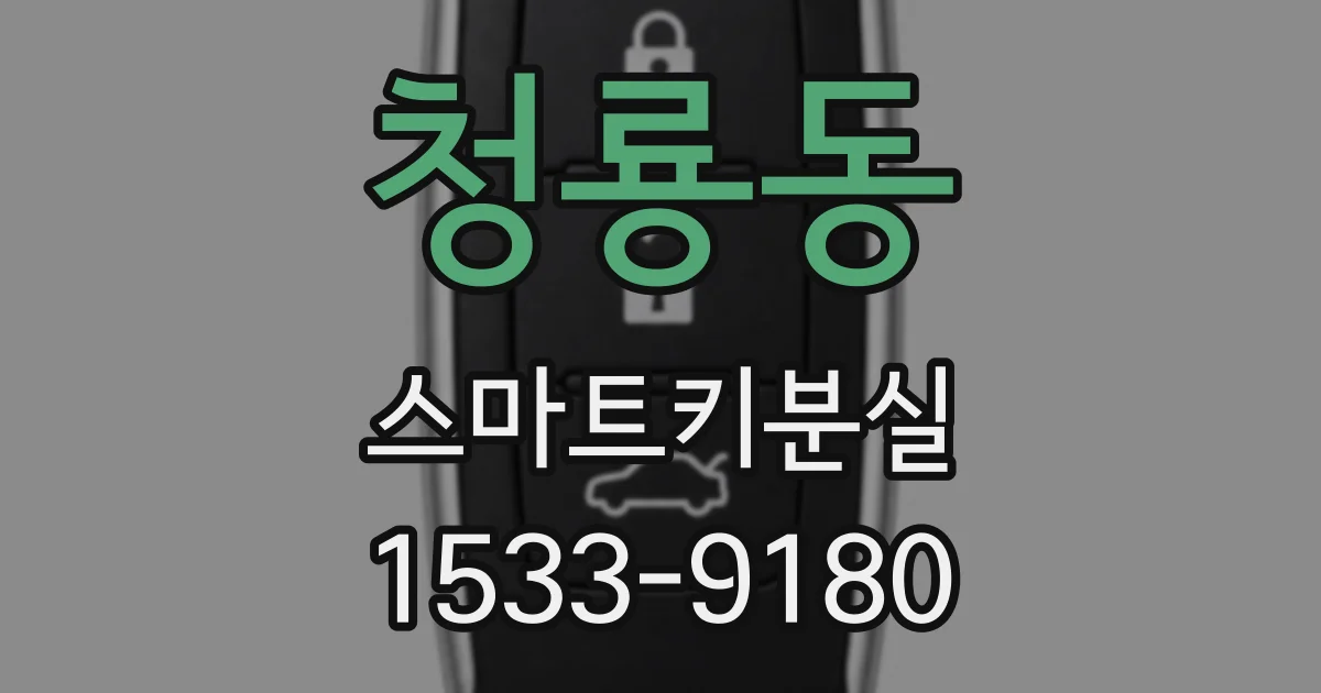 청룡동 스마트키분실