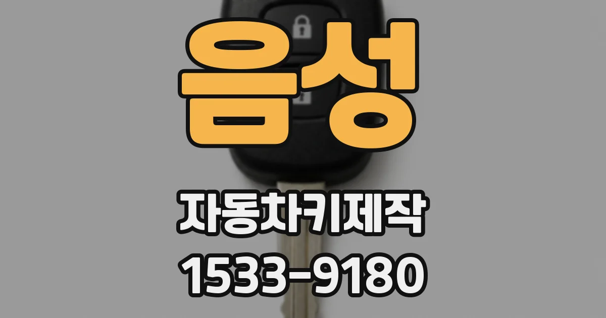 음성 자동차키제작