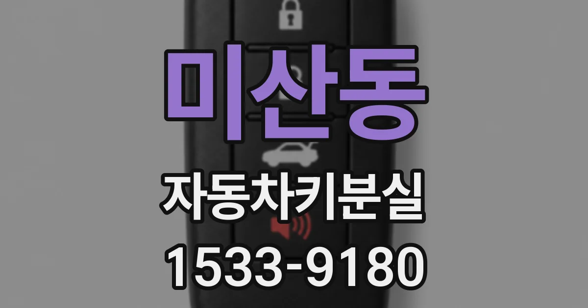 미산동 자동차키분실