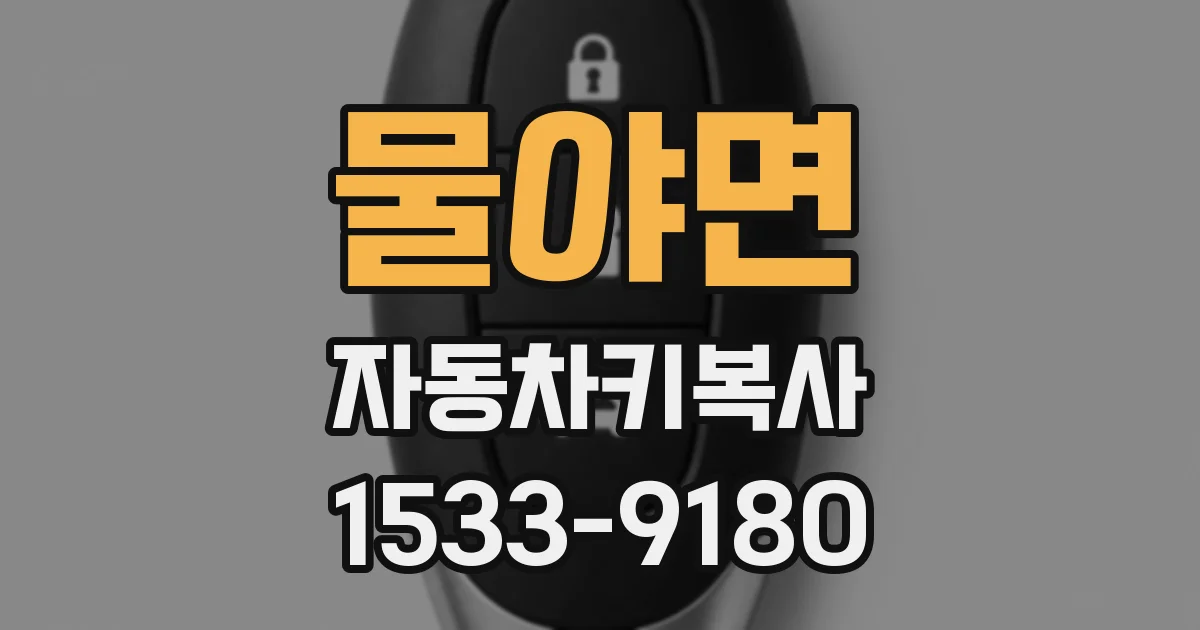 물야면 자동차키복사