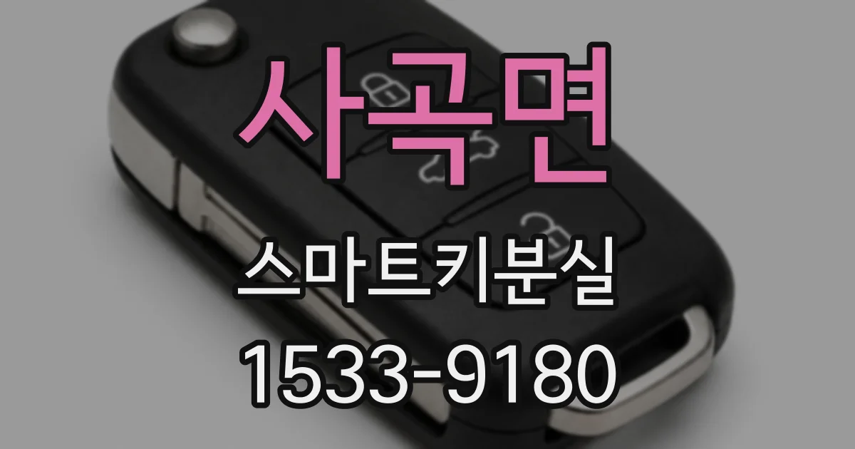 사곡면 스마트키분실