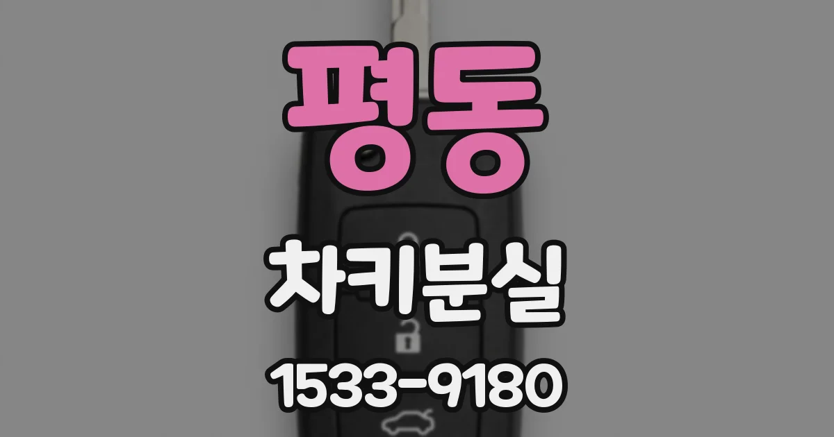 평동 차키분실