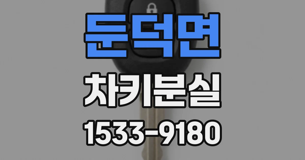 둔덕면 차키분실