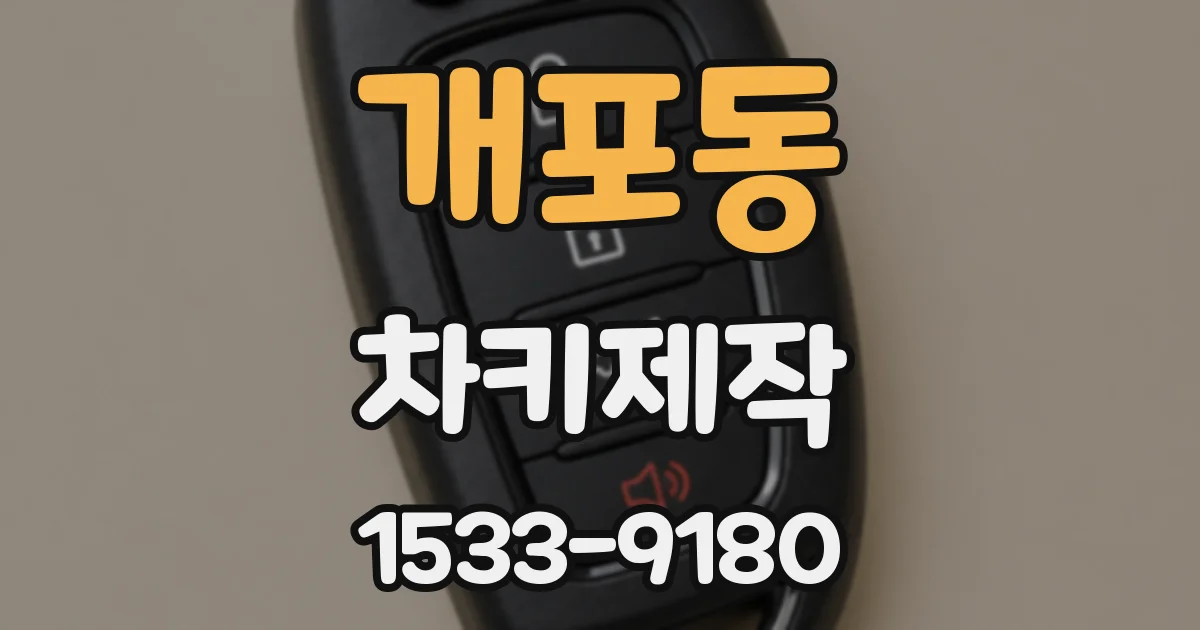 개포동 차키제작