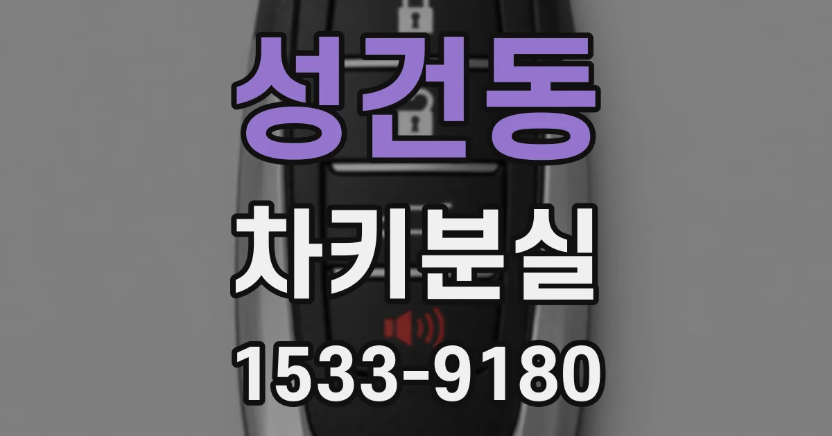성건동 차키분실