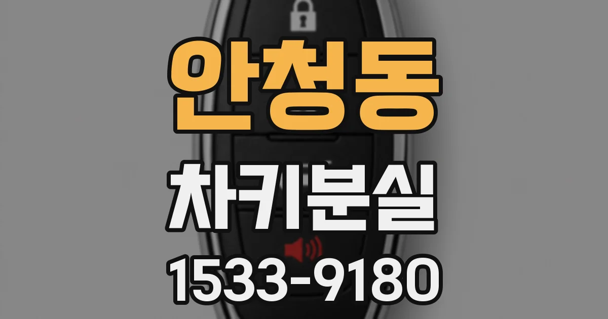 안청동 차키분실