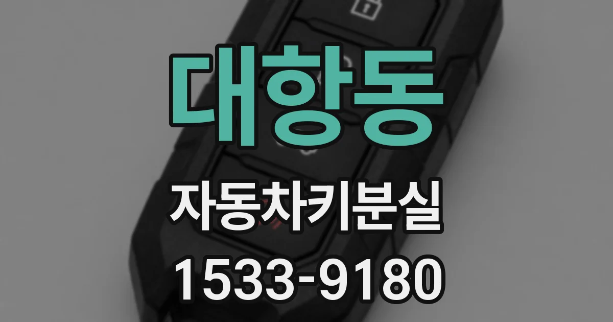 대항동 자동차키분실