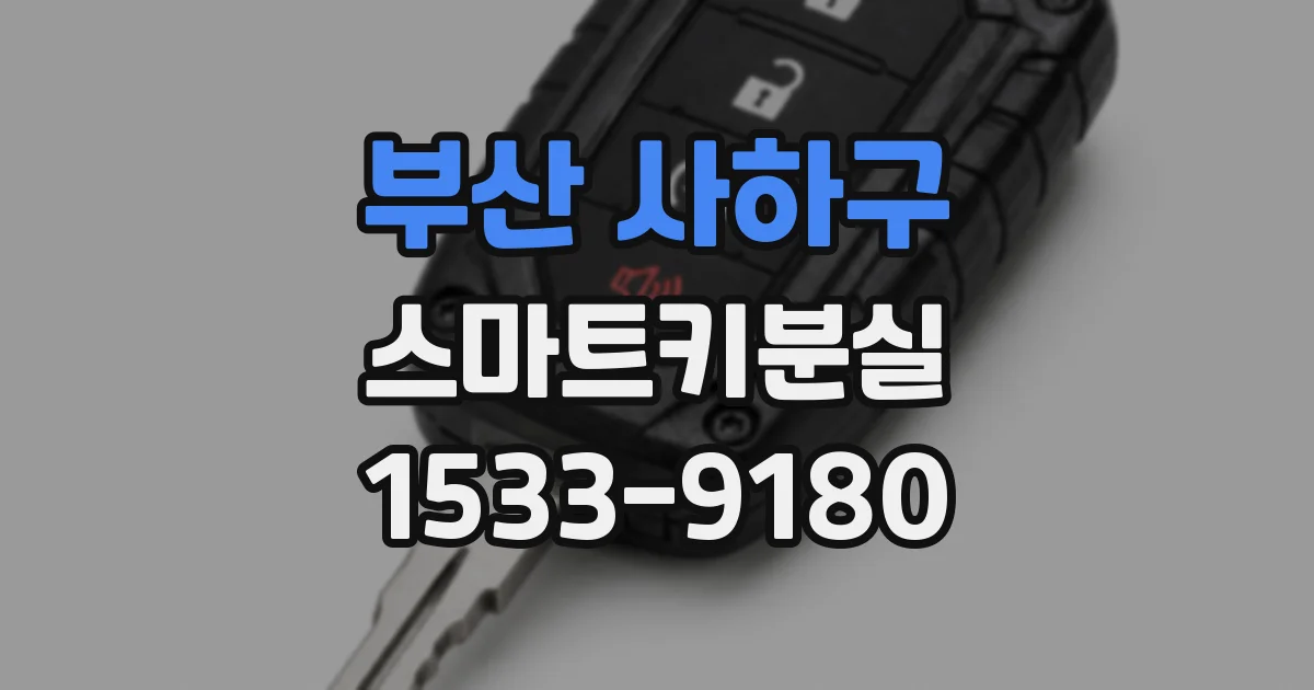부산 사하구 스마트키분실