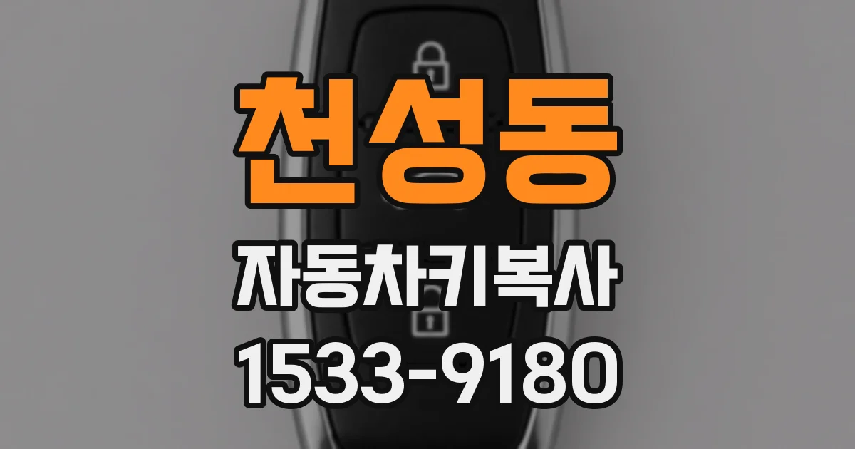 천성동 자동차키복사