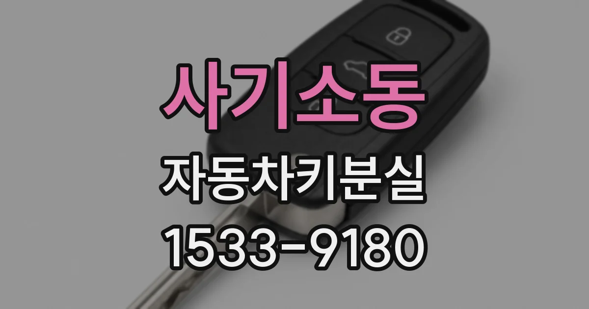 사기소동 자동차키분실