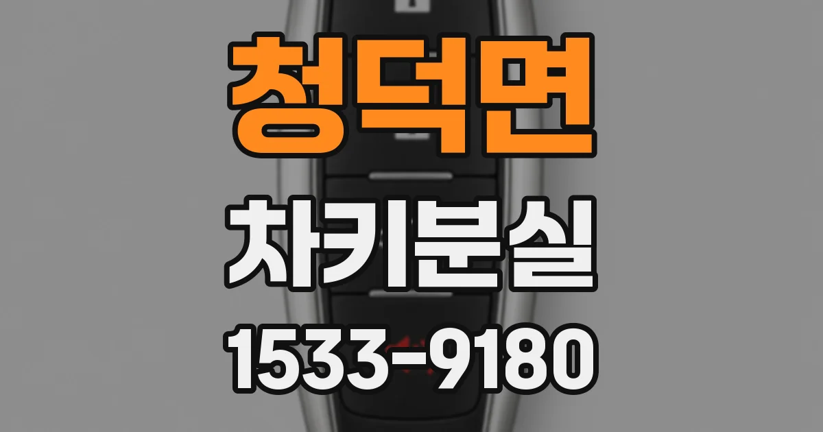 청덕면 차키분실