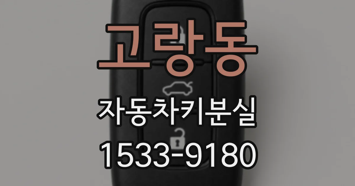 고랑동 자동차키분실
