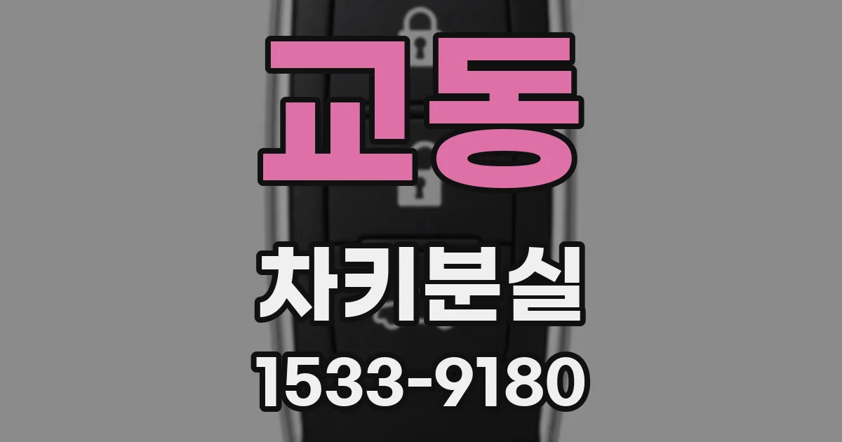 교동 차키분실