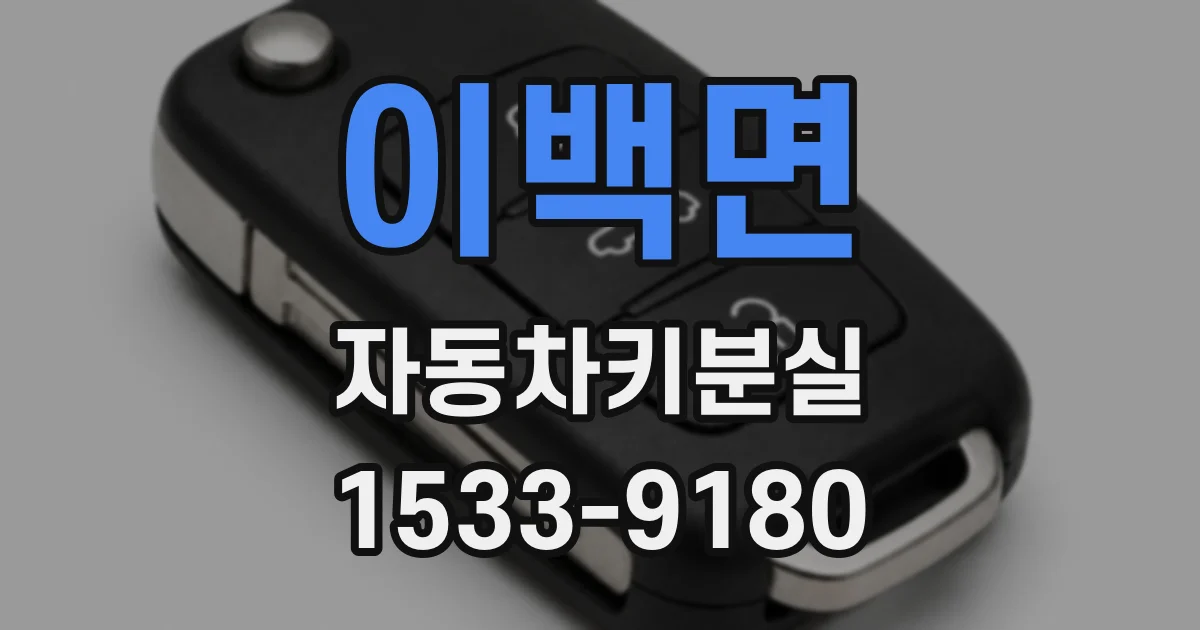 이백면 자동차키분실
