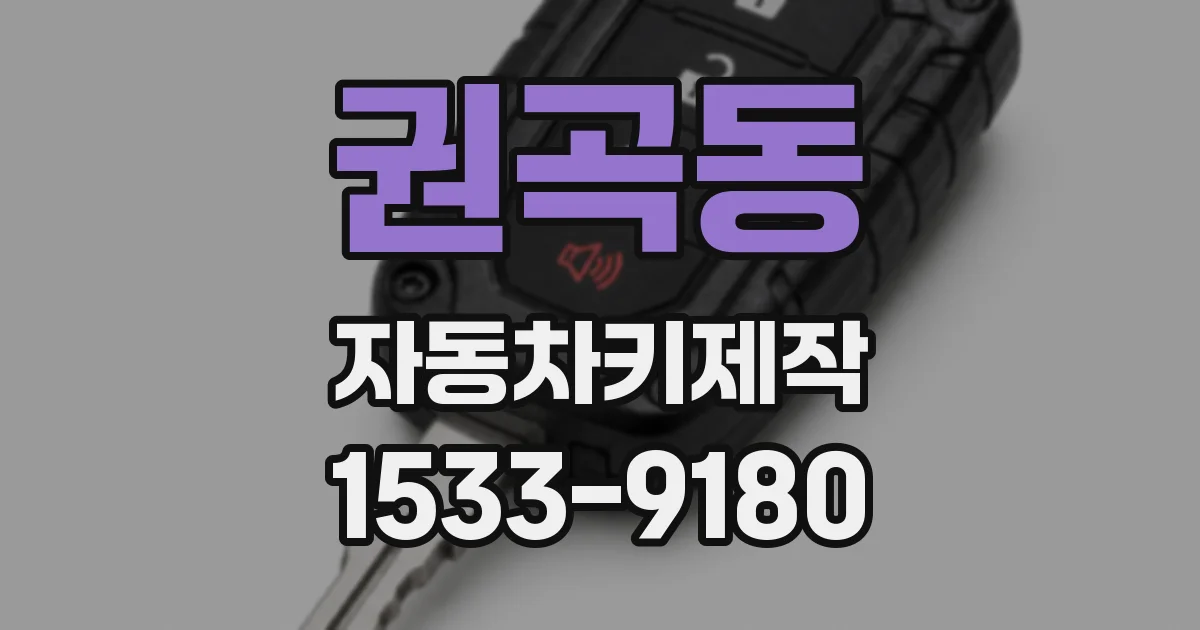 권곡동 자동차키제작