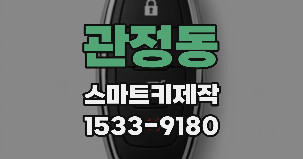 관정동 스마트키제작