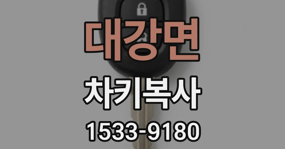 대강면 차키복사