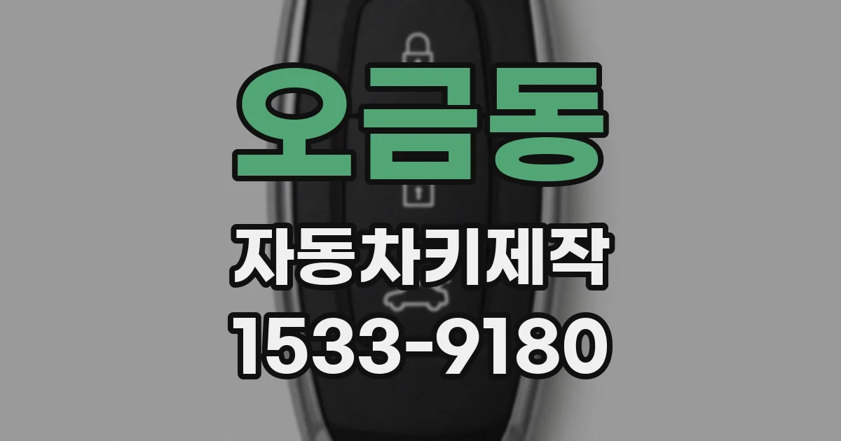 오금동 자동차키제작