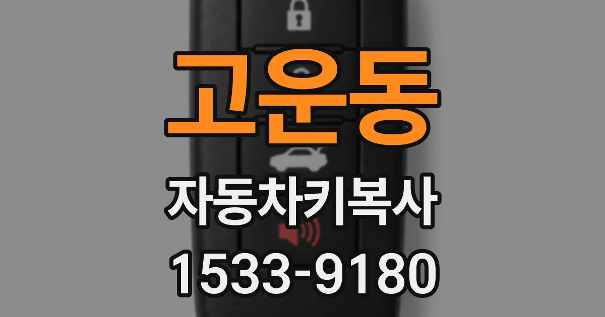 고운동 자동차키복사