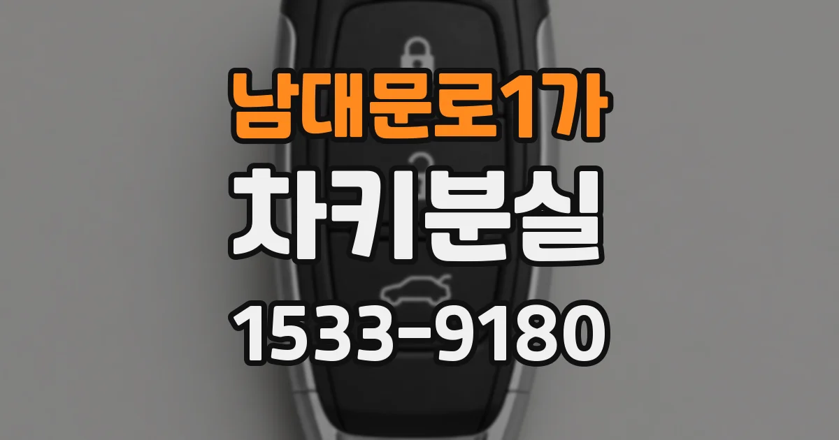 남대문로1가 차키분실
