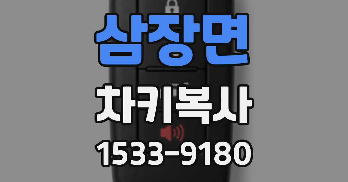 삼장면 차키복사