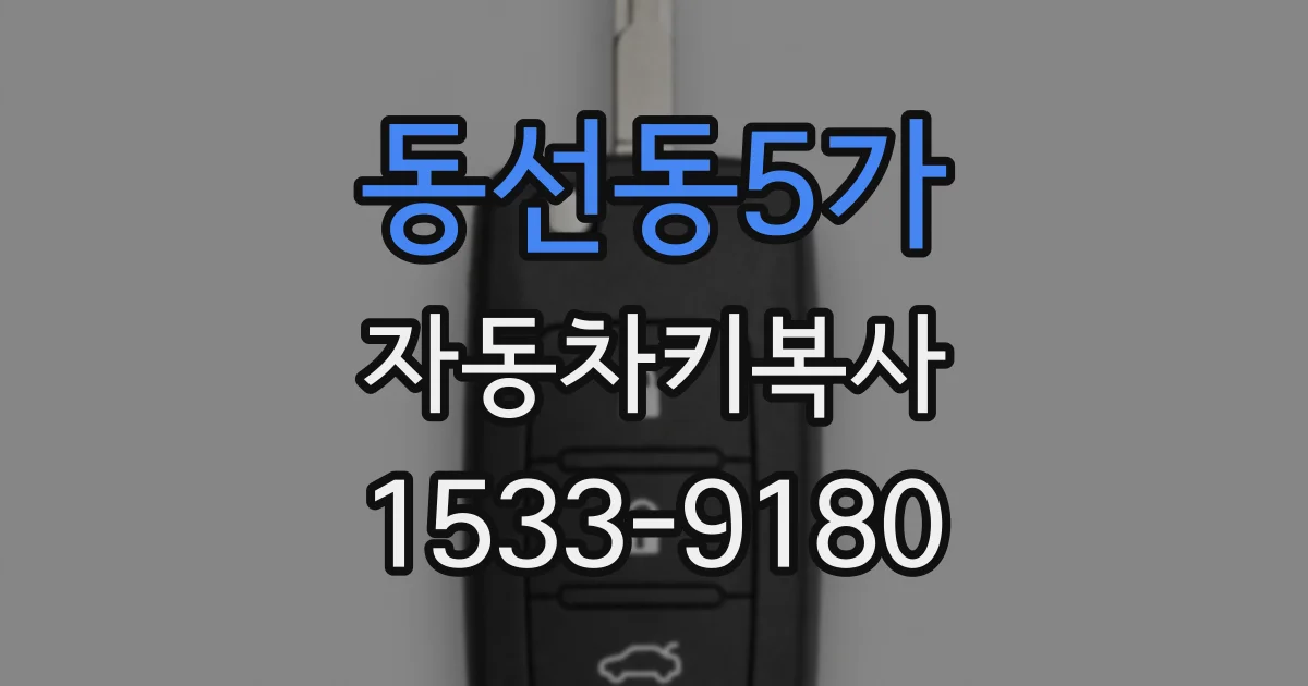 동선동5가 자동차키복사