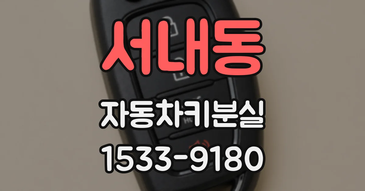 서내동 자동차키분실