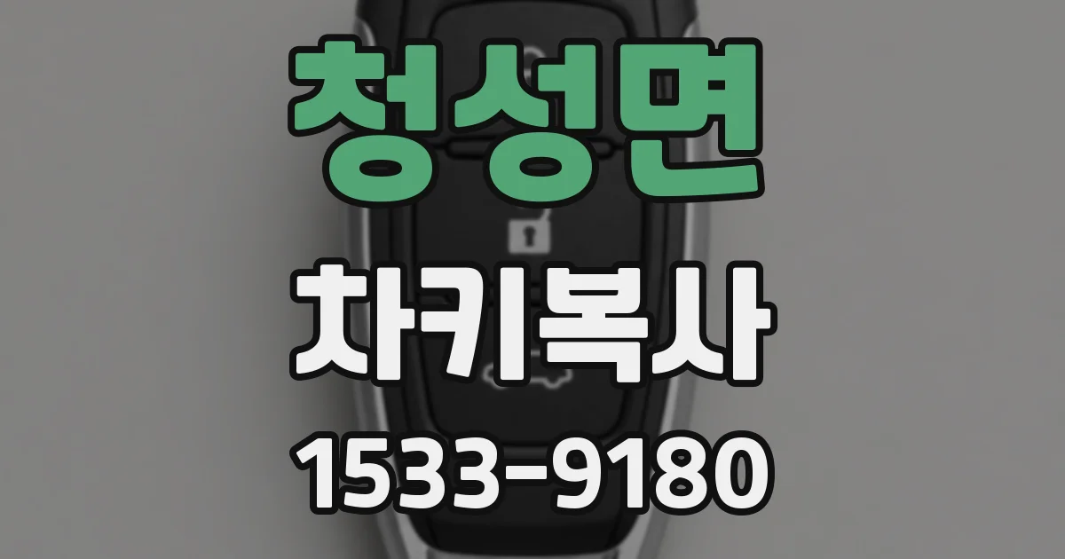 청성면 차키복사