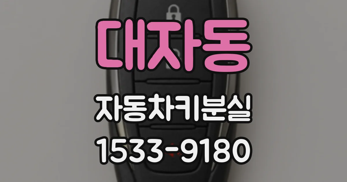 대자동 자동차키분실
