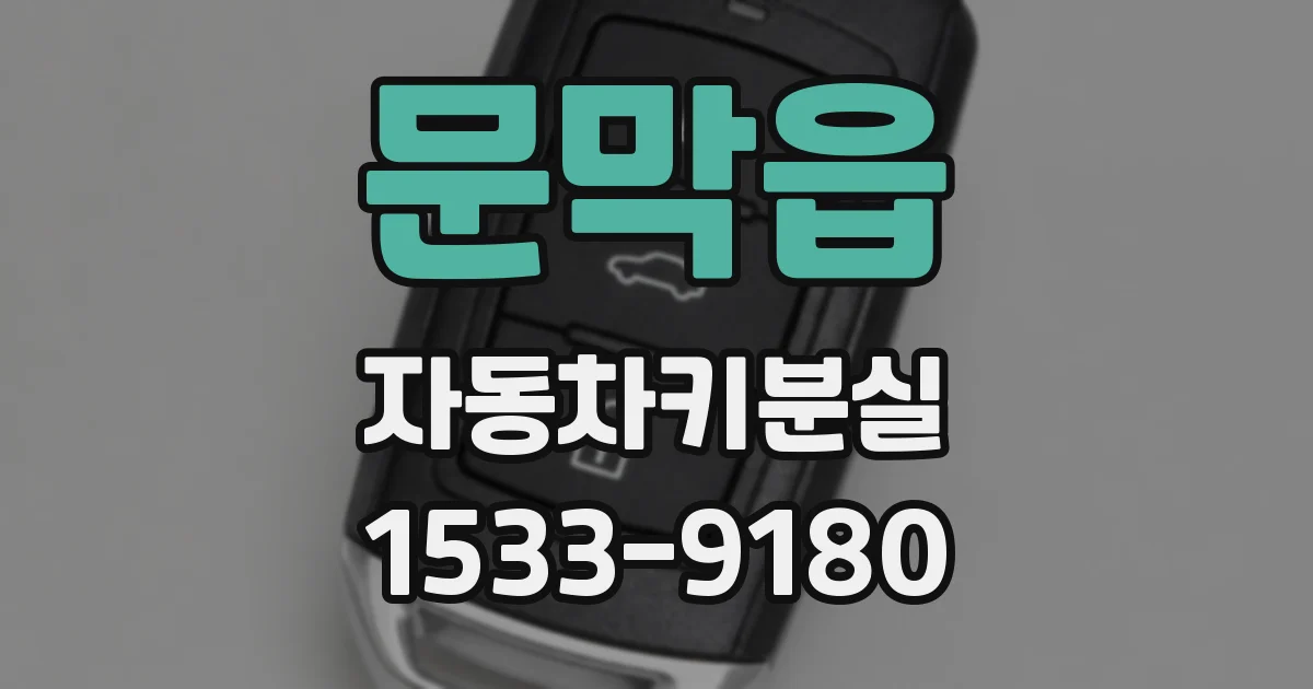 문막읍 자동차키분실