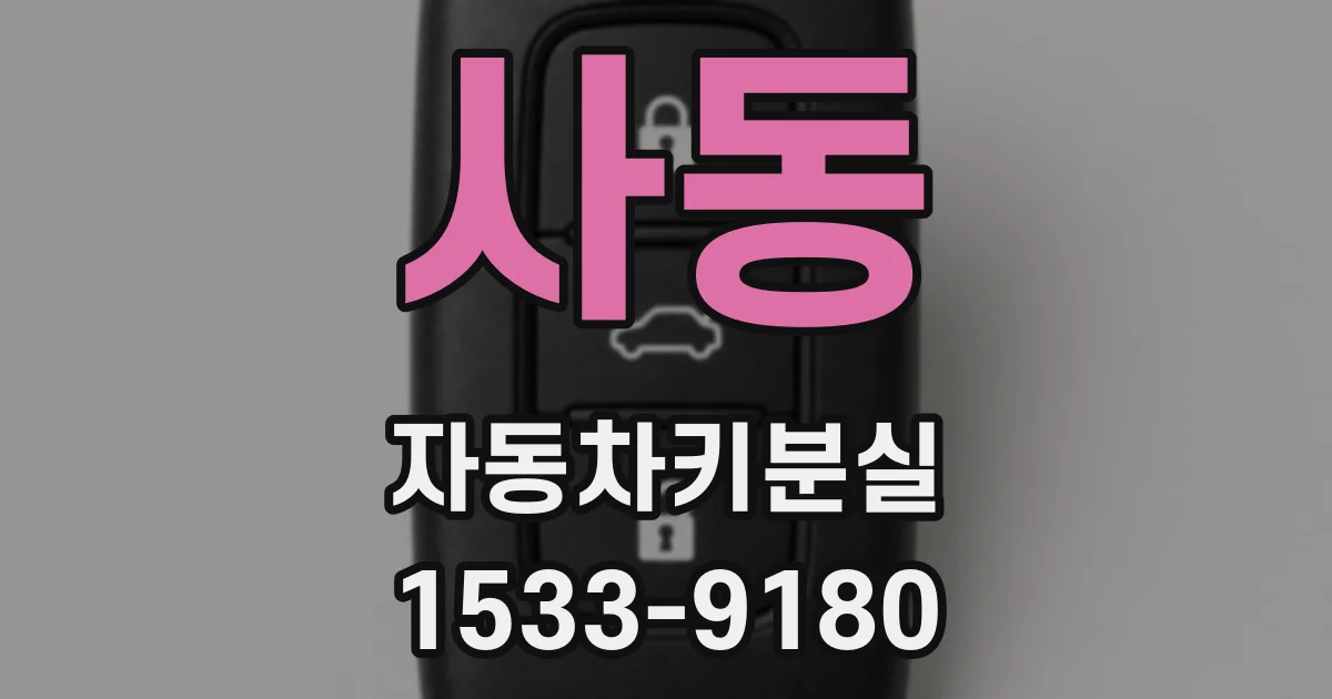 사동 자동차키분실