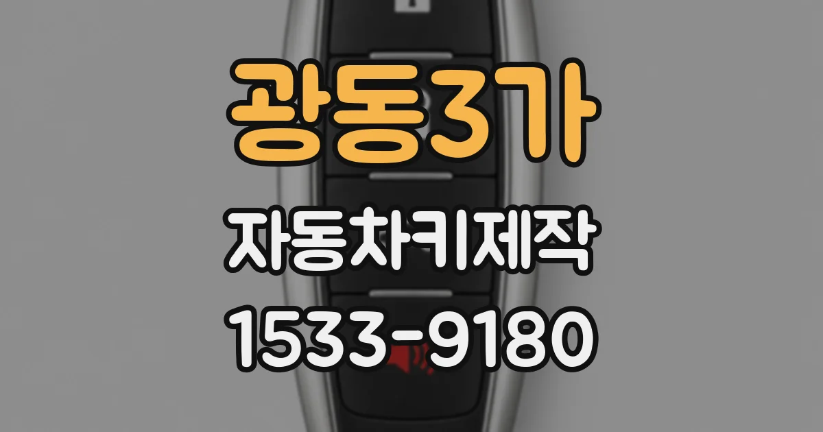 광동3가 자동차키제작