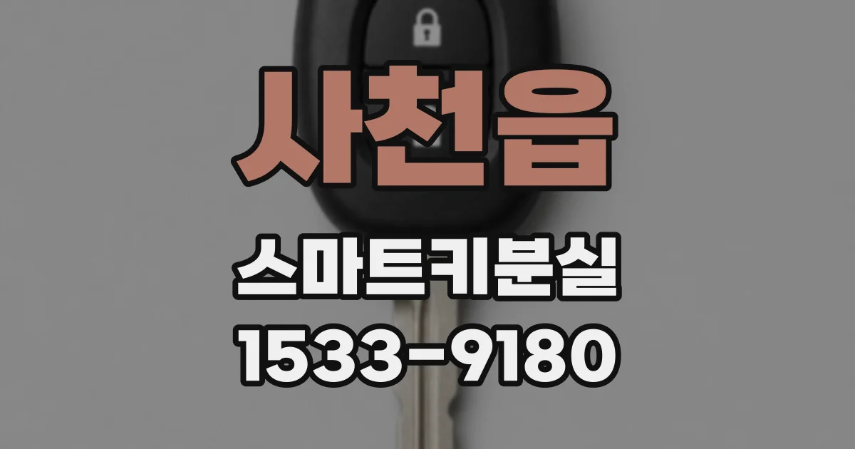 사천읍 스마트키분실
