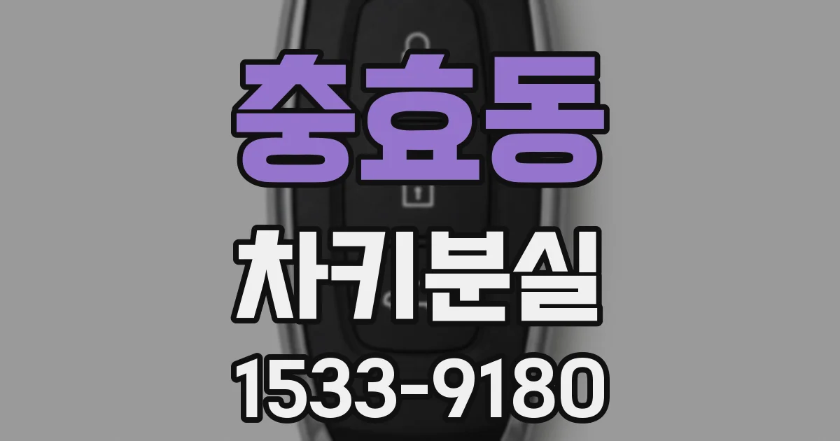 충효동 차키분실